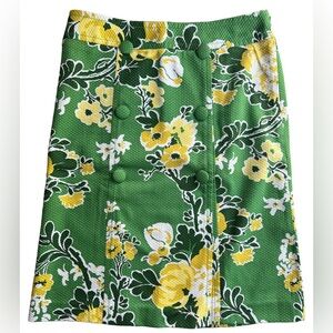 Talbots Green Floral Skirt Women’s Work Business Professional Wrap